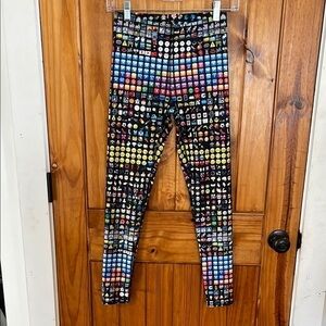 Terez Hi Shine Emoji Print Leggings XS NWT